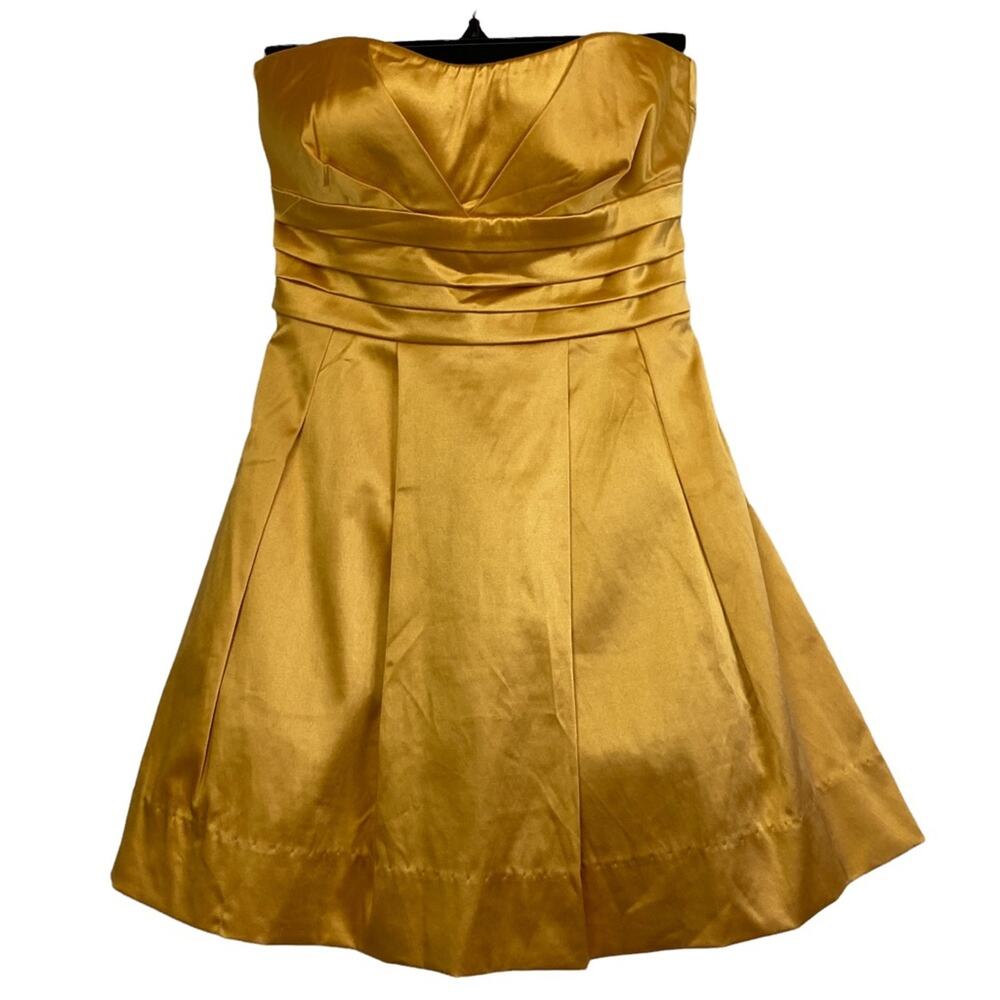 Xtraordinary Women's Gold Yellow Strapless Party Prom Dress Size 3 NWT
